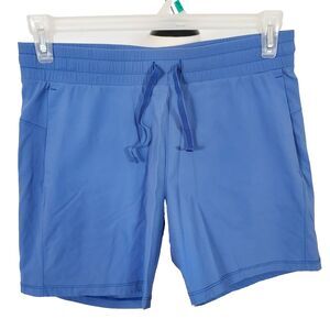 Tuff Athletics Shorts Womens M Blue Stretch Drawstring Waist Activewear Gym